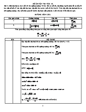 Bài toán chuyển động ôn thi vào Lớp 10 THPT